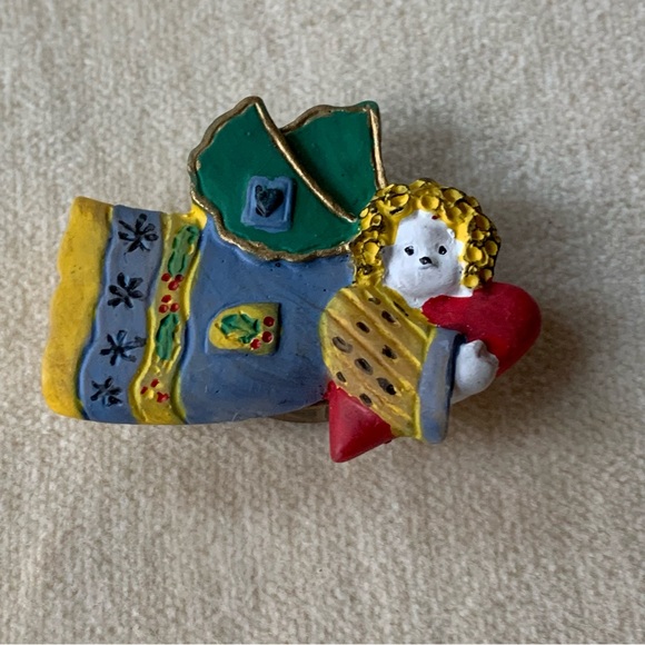 Vintage Figural Button Covers Lot of 6 Angels Celestial Themed Art To Wear Craft - Picture 3 of 11